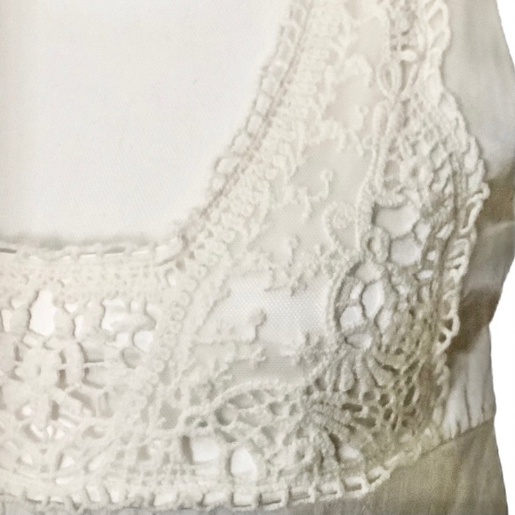 🆕 Ivory F21 Sleeveless Satin Tie Tunic Top NWT - Picture 3 of 7